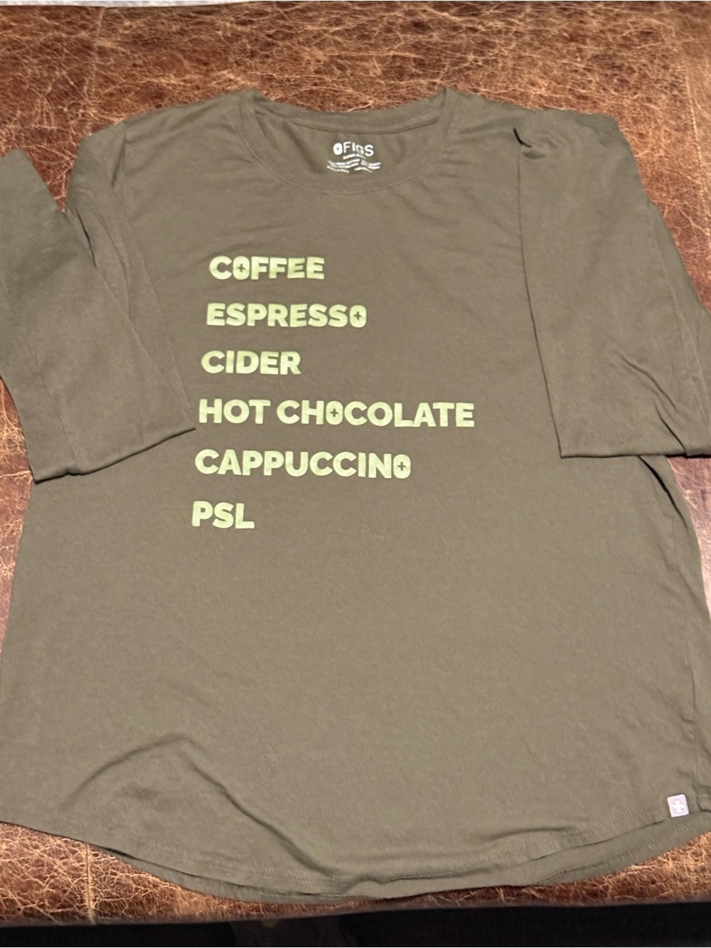 Figs Olive Green Long-Sleeve Graphic Tee